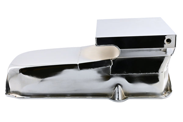 1962-67 CHEVY II-NOVA 1980-85 SMALL BLOCK 283-400 DRAG RACING OIL PAN - CHROME