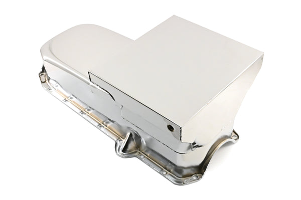 1962-67 CHEVY II-NOVA 1980-85 SMALL BLOCK 283-400 DRAG RACING OIL PAN - CHROME