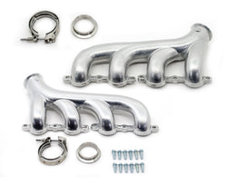 CAST IRON EXHAUST MANIFOLDS V BAND DRIVER PASSENGER 02-12 CHEVY LS BASED KIT