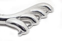 Cast Iron Exhaust Manifolds - Driver Side V-Band Clamp | 2002–2012 Chevy LS-Based Engines | Ceramic Silver Finish