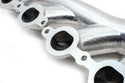 CAST IRON EXHAUST MANIFOLD – PASSENGER SIDE – V-BAND CLAMP – 2002–2012 CHEVY LS – CERAMIC SILVER