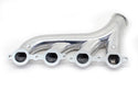 Cast Iron Exhaust Manifolds - Driver Side V-Band Clamp | 2002–2012 Chevy LS-Based Engines | Ceramic Silver Finish