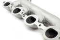 CAST IRON EXHAUST MANIFOLD – PASSENGER SIDE – V-BAND CLAMP – 2002–2012 CHEVY LS – CERAMIC SILVER