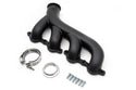 Cast Iron Exhaust Manifolds - Driver Side V-Band Clamp | 2002–2012 Chevy LS-Based Engines | Ceramic Black Finish