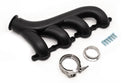 Cast Iron Exhaust Manifolds - Driver Side V-Band Clamp | 2002–2012 Chevy LS-Based Engines | Ceramic Black Finish