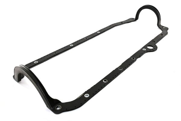 Rubber Neoprene Oil Pan Gasket – Fits 1986–2002 Chevy SB 305-350, 1-Piece RMS, Passenger Side Dipstick – Black
