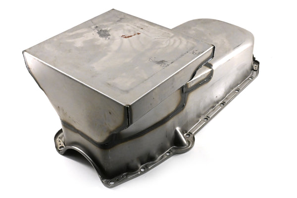 1962-67 CHEVY II-NOVA 1958-79 SMALL BLOCK 283-305-327-350-400 DRAG RACING OIL PAN - RAW
