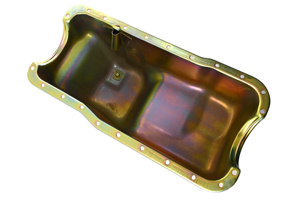 Zinc-Plated Steel Oil Pan for 1988–1997 Ford 351W 5.8L V8 Trucks, Vans, and Broncos – Rear Sump Design