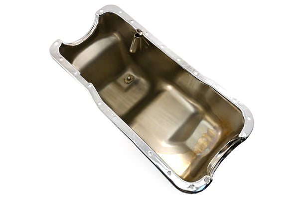 1988-96 FORD SMALL BLOCK 351W WINDSOR STOCK CAPACITY TRUCK OIL PAN - CHROME