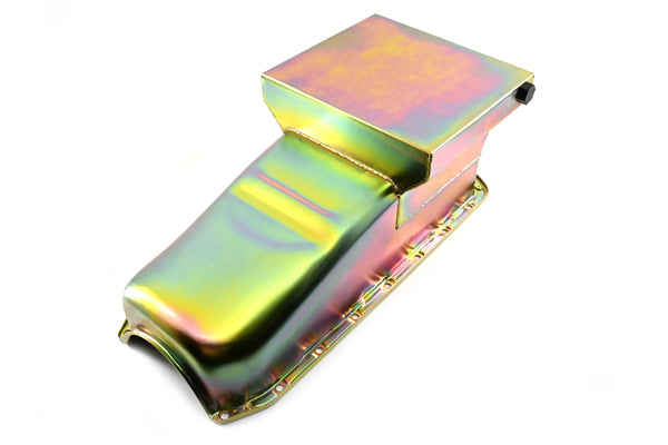 1958-79 CHEVY SMALL BLOCK 283-305-327-350-400 DRAG RACING OIL PAN - ZINC