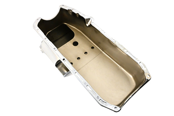 1962-67 CHEVY II-NOVA 1958-79 SMALL BLOCK 283-305-327-350-400 DRAG RACING OIL PAN - CHROME