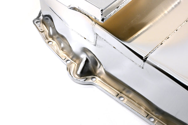 1962-67 CHEVY II-NOVA 1958-79 SMALL BLOCK 283-305-327-350-400 DRAG RACING OIL PAN - CHROME