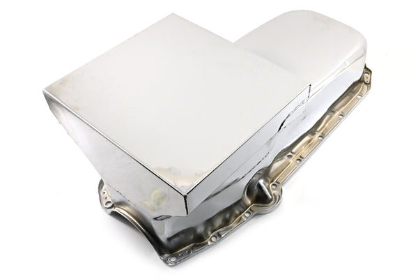 1962-67 CHEVY II-NOVA 1958-79 SMALL BLOCK 283-305-327-350-400 DRAG RACING OIL PAN - CHROME