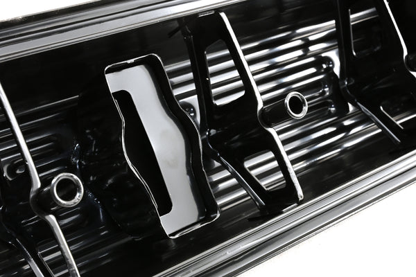 STEEL 1987-2000 CHEVY SB 5.0L 305 5.7L 350 CIRCLE TRACK RACING CENTER BOLT VALVE COVERS - BLACK