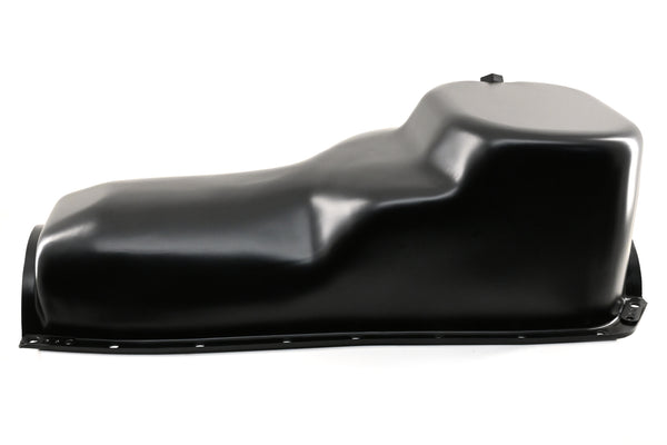 Black Steel Oil Pan for 1964-1980 Oldsmobile 330, 350, 400, 425, 455 Engines – Stock Capacity, Rear Sump Design