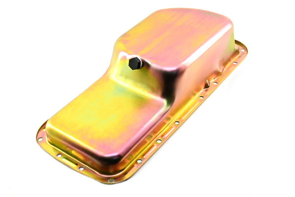 NHRA Approved Steel Oil Pan Fits 1967–1987 Chrysler/Mopar Big Block 361-383-400-413-440 & HEMI 426 – Mid-Rear Sump – 6 Quart – Zinc