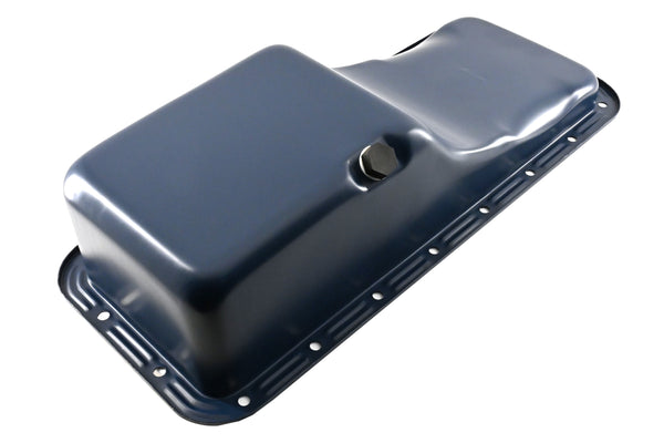Steel Oil Pan – Fits 1958–1976 Ford FE Big Block 352‑390‑406‑427‑428 (Front Sump, Stock Capacity) – Blue Finish