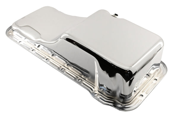 1958-76 FORD BIG BLOCK FE 352-390-406-427-428 STOCK CAPACITY OIL PAN - CHROME