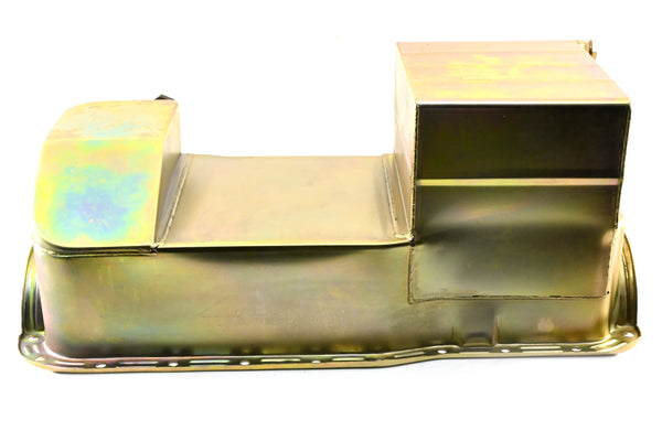 Fits 1979–93 Ford Mustang SB 302 5.0 – OEM Replacement Steel Racing Oil Pan – 7 Qt Capacity – Zinc-Plated Finish