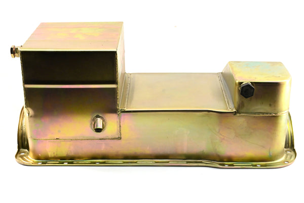Fits 1979–93 Ford Mustang SB 302 5.0 – OEM Replacement Steel Racing Oil Pan – 7 Qt Capacity – Zinc-Plated Finish