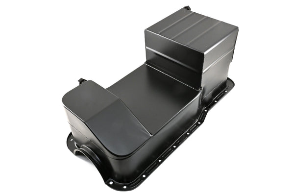 Fits 1979–93 Ford Mustang SB 302 5.0 – OEM Replacement Steel Racing Oil Pan – 7 Qt Capacity – Black Finish