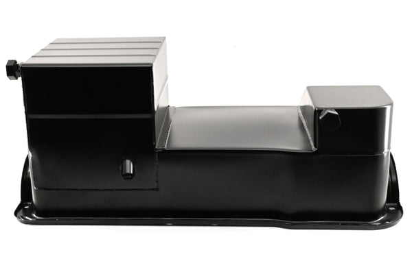 Fits 1979–93 Ford Mustang SB 302 5.0 – OEM Replacement Steel Racing Oil Pan – 7 Qt Capacity – Black Finish