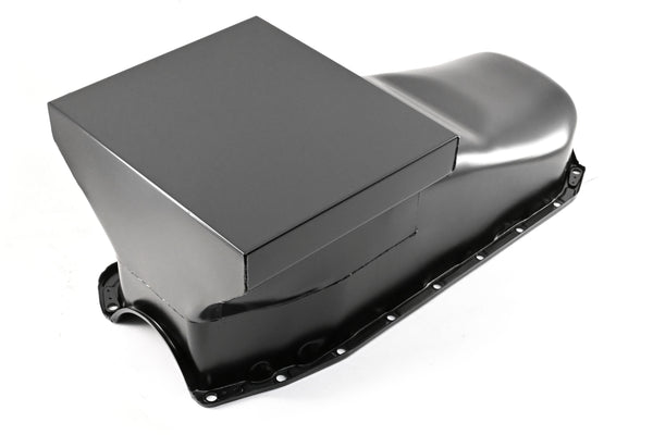 1980-85 CHEVY SMALL BLOCK 283-305-327-350-400 DRAG RACING OIL PAN - BLACK