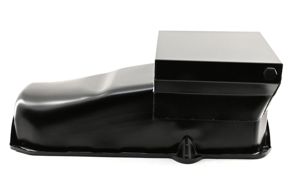1980-85 CHEVY SMALL BLOCK 283-305-327-350-400 DRAG RACING OIL PAN - BLACK