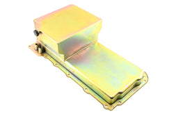 STEEL 1965-72 CHEVY GM LS ENGINES OIL PAN 7 QT AN -10 FITTING - ZINC