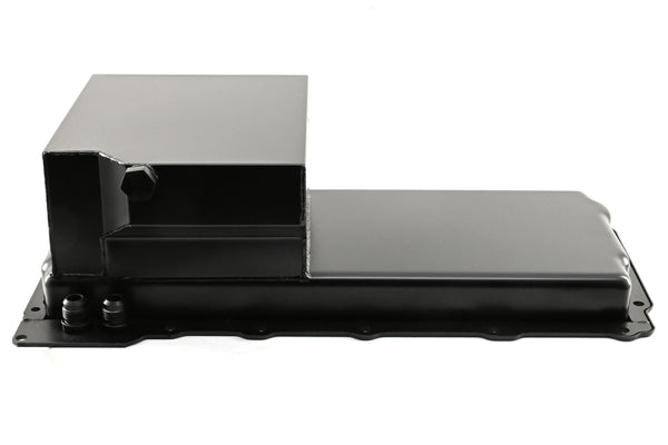 STEEL 1965-72 CHEVY GM LS ENGINES OIL PAN 7 QT AN -10 FITTING - BLACK