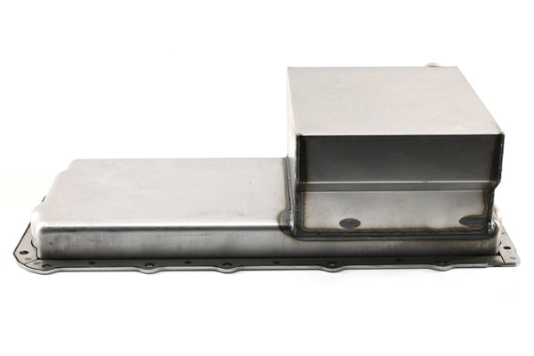 STEEL CHEVY GM LS ENGINES OIL PAN 7 QT 90 DEGREE FITTING - RAW