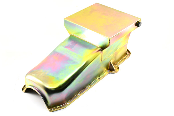 1980-85 CHEVY SMALL BLOCK 283-305-327-350-400 DRAG RACING OIL PAN - ZINC