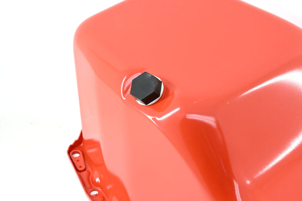 1980-85 CHEVY SMALL BLOCK 267-283-305-327-350 STOCK CAPACITY OIL PAN - ORANGE
