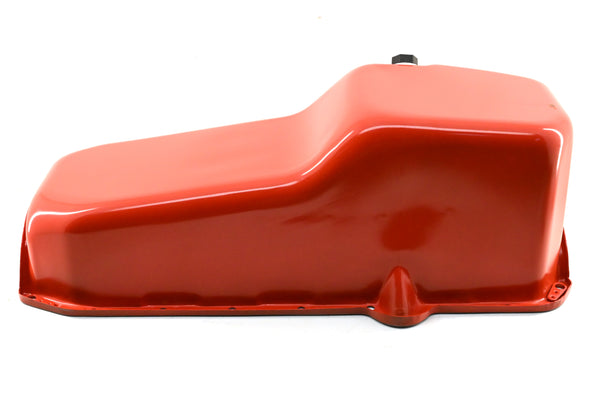 1980-85 CHEVY SMALL BLOCK 267-283-305-327-350 STOCK CAPACITY OIL PAN - ORANGE