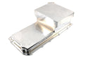 STEEL CHEVY GM LS ENGINES OIL PAN 7 QT 90 DEGREE FITTING - CHROME