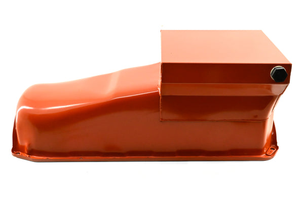 1958-79 CHEVY SMALL BLOCK 283-305-327-350-400 DRAG RACING OIL PAN - ORANGE