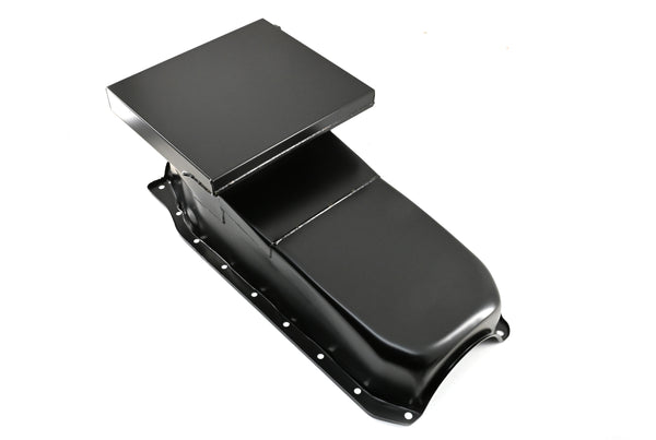 1962-67 CHEVY II-NOVA 1986-02 SMALL BLOCK 283-400 DRAG RACING OIL PAN - BLACK