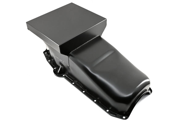 Steel Oil Pan – 1958-79 Chevy Small Block 283-305-327-350-400 Racing 7QT – Black