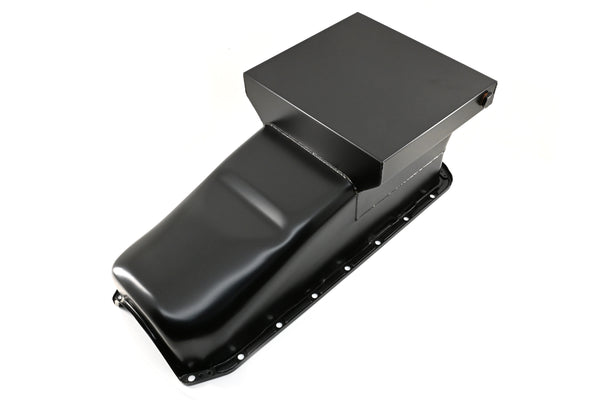 Steel Oil Pan – 1958-79 Chevy Small Block 283-305-327-350-400 Racing 7QT – Black