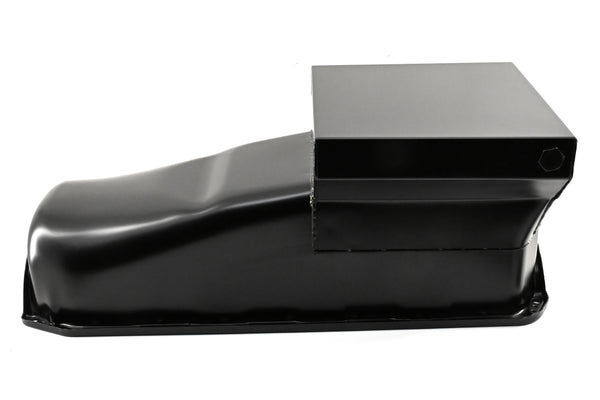 Steel Oil Pan – 1958-79 Chevy Small Block 283-305-327-350-400 Racing 7QT – Black