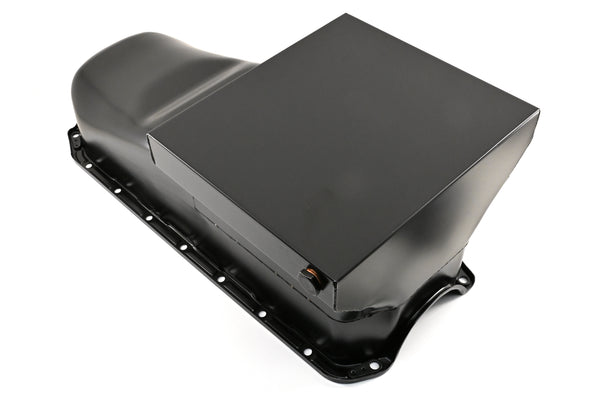 Steel Oil Pan – 1958-79 Chevy Small Block 283-305-327-350-400 Racing 7QT – Black