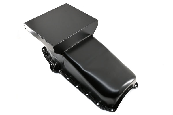 Steel Oil Pan – 1958-79 Chevy Small Block 283-305-327-350-400 Racing 7QT – Black