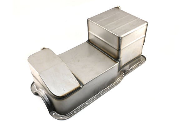 1979–93 Ford Mustang 302 / 5.0L – OEM Replacement Steel Racing Oil Pan – 7 Qt Capacity – Raw Steel Finish