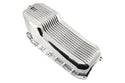 Aluminum Oil Pan – Fits 1980–1985 Chevy SB 283–350 – Stock 4‑Quart – Retro Finned – Polished