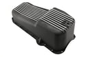 Aluminum Oil Pan – Fits 1980–1985 Chevy SB 283–350 – Stock 4‑Quart – Retro Finned – Black