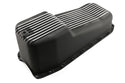 Aluminum Oil Pan – Fits 1980–1985 Chevy SB 283–350 – Stock 4‑Quart – Retro Finned – Black
