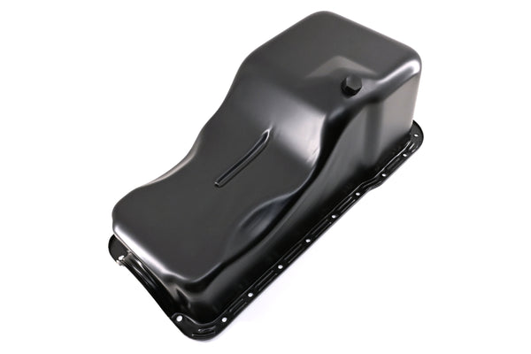 Steel Oil Pan – Fits 1962–1982 Ford SB 260‑289‑302 – Stock Capacity – Front Sump – Black