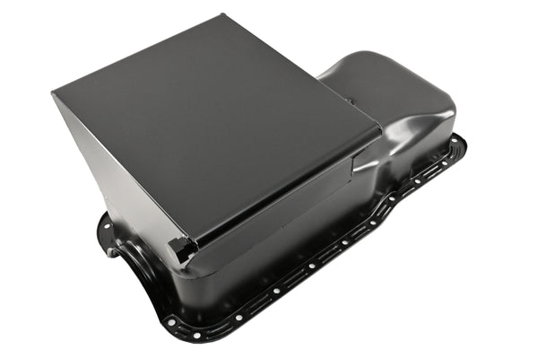 Steel Oil Pan – Fits 1965–1987 Ford SB 351W – Racing 7‑Quart Front Sump – Black