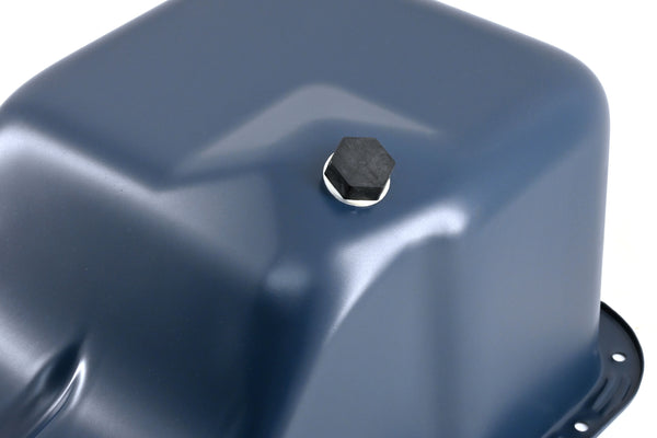 Steel Oil Pan – Fits 1962–1982 Ford SB 260‑289‑302 – Stock Capacity – Front Sump – Blue