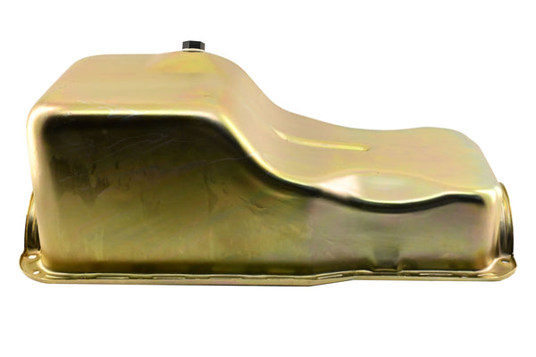 NHRA Approved Steel Oil Pan – Fits 1962–1982 Ford SB 260‑289‑302 – Stock Capacity – Front Sump – Zinc